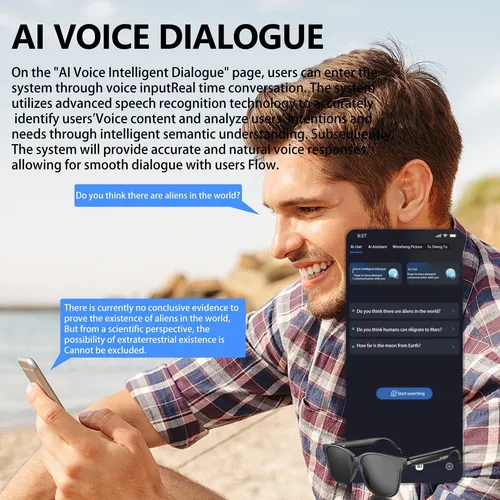 Hy C8 Pro Lentes Inteligentes Bluetooth Cámara Auriculares E