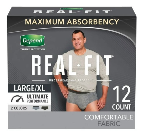 Depend Real Fit Incontinence Underwear For Men, L/xl 3850