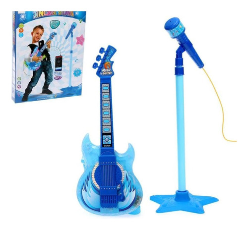 Microfono Y Guitarra Para Niños Karaoke Luz Y Sonido Mp3