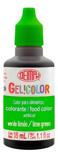 Colorante Comestible En Gel Verde Limón 35ml Repostería 