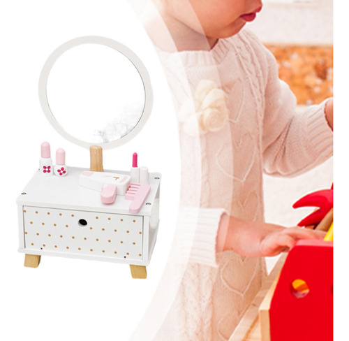 Juego De Tocador De Madera Para Niños, Tocador De