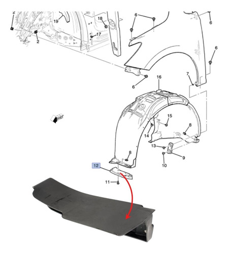 Imagen 4 de 7 de Deflector Guardaplast Del Izq Cruze 17/ Chevrolet 3c