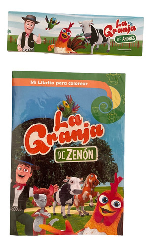 Mini Libro Para Colorear Granja De Zenon Cotillon X12unidade