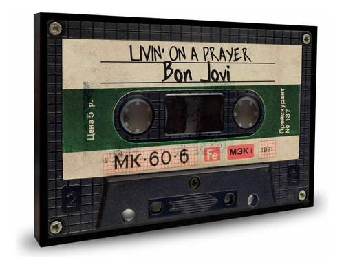 Cuadro Premium Cassette Ii Living Bon Jovi Cuadros Vintage