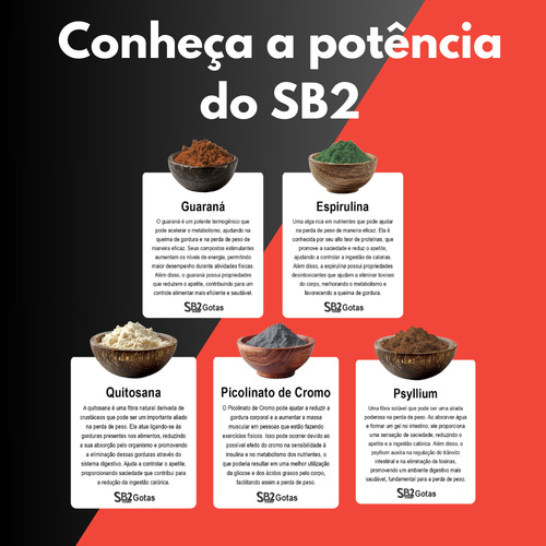 Sb2 Turbo Original Kit 3 Potes 60 Cápsulas Termogenico Natural Maxsize Caps