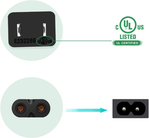 Ac Power Cord Compatible Xbox One S, Xbox One X, Xbox Series