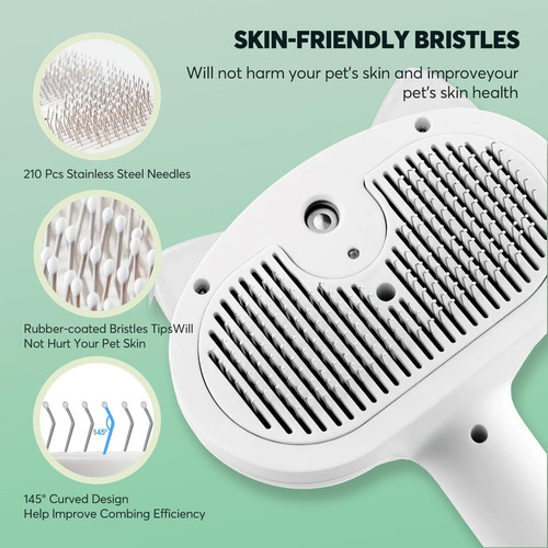 A Cepillo De Vapor Para Gatos, Cepillo De Pelo De Gato 4 En