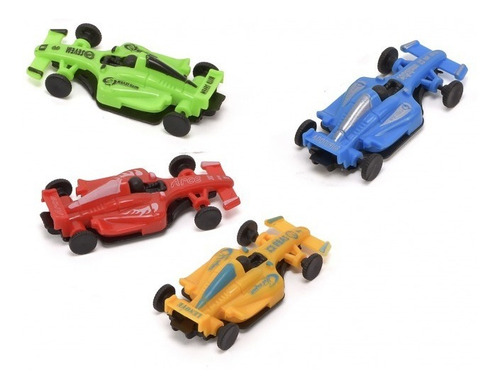 Set X 4 Autos Formula 1 A Rueda Libre Carrera Coleccion