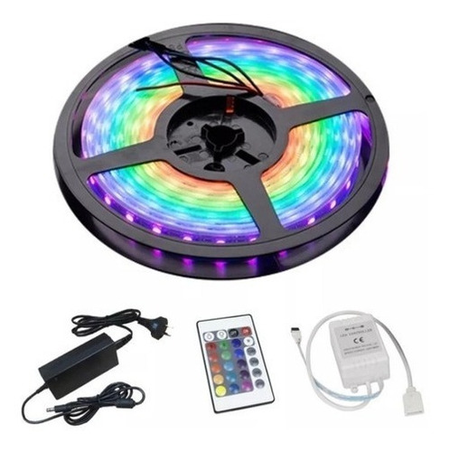 Tira Led Rgb 5050 Interior Exterior Kit Completo 5 Metros