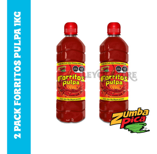Forritos Zumba Pica Pulpa Chamoy 1 Kg 2 Pack