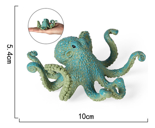 Bonecos De Modelo De Polvo De Animais Do Oceano Polvo Azul B