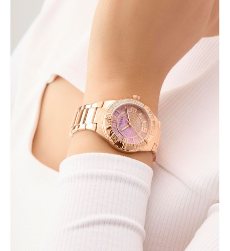 Reloj Guess Oro Rosa Mujer Sangria Acero Inoxidable