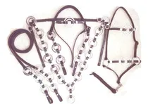 Comprar  Traia Completa  Cabeçada Peitoral Rédea+ Cabresto Argolas Duplas Inox Promoção