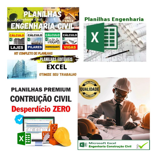Pack1500 Planilhas Para Engenharia Civil | Estrutural