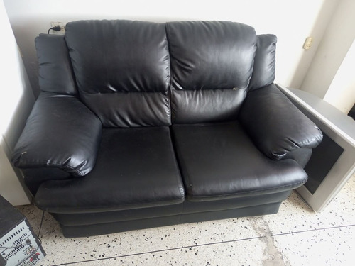 Sofa Negro De 2 Puestos