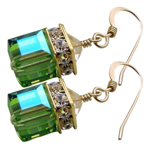 Comelyjewel Moda Mujer Pendientes, Colgante Cubico De Imita