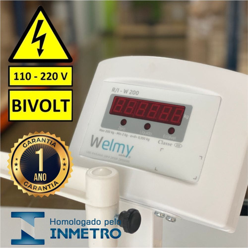 Imagem 4 de 6 de Balança Digital Para Adultos Até 200kg Welmy W200/100
