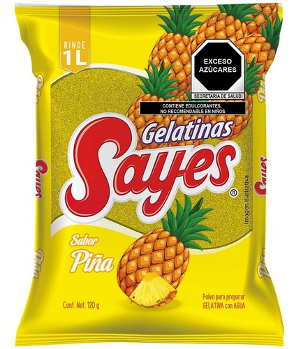 Imagen 4 de 10 de Gelatina Sayes Surtido Agua De 120 Gr 25 Piezas