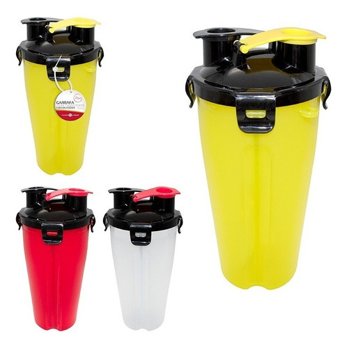 Coquiteleira Copo De Academia Shaker Garrafinha Dupla Grande Cor Transparente