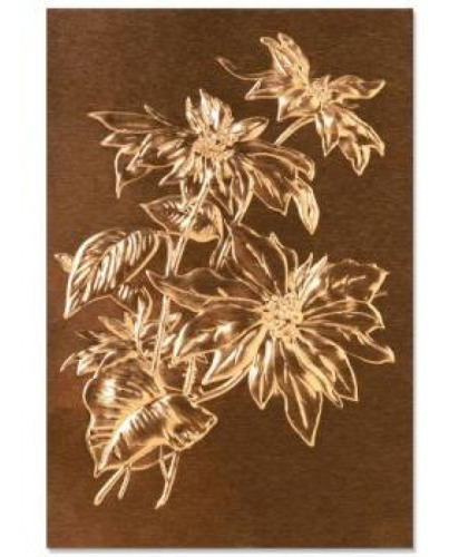 Sizzix - Placa Para Emboss 3d - Tema Folhas - Poinsettia By 