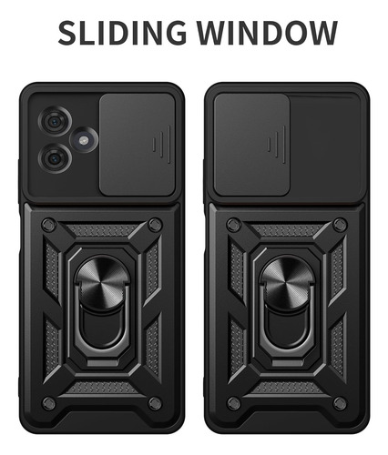 Funda Para Motorola G55 5g Uso Rudo + Vidrio Templado Rosa Moto G55 5g Rosa