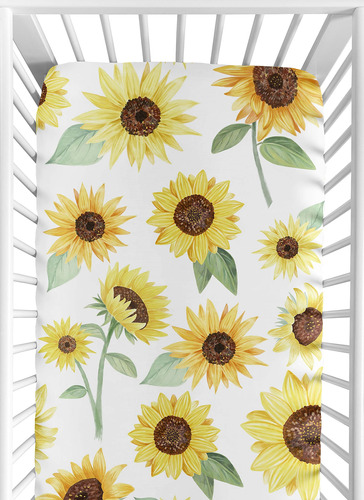 Amarillo, Verde Y Blanco Girasol Boho Floral Niña Bebã...