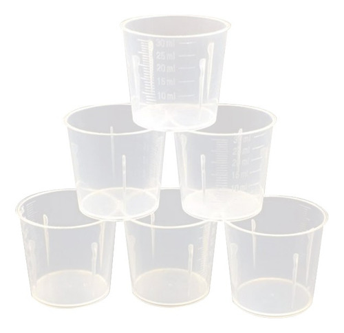 Vasos Graduados Transparentes De 30 Ml, 50 Unidades, Para Me