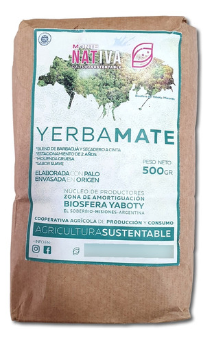 Yerba Mate Monte Nativa Barbacuá 500gr