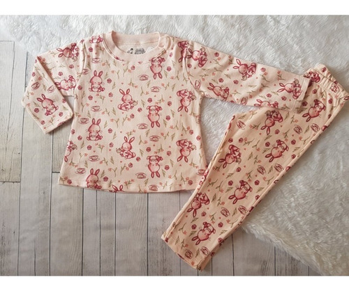 Imagem 4 de 4 de Pijama Infantil Inverno Rosa Menina Coelhinhos 2302 Have Fun