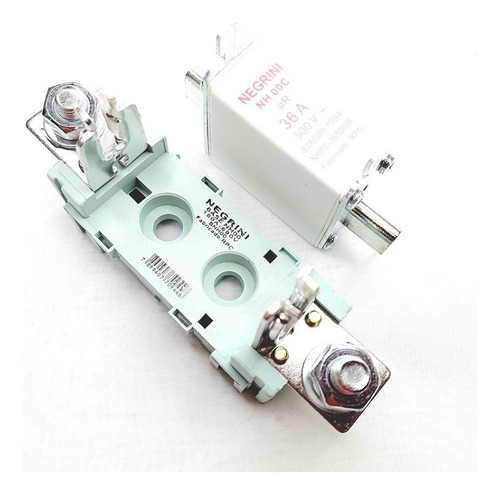 Base Nh 00 Unipolar C/ Fusível Ultra Rápido Negrini 36a