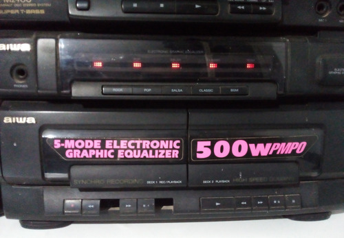 Minicomponente Aiwa Modelo Zm-2400 Sin Parlantes Negro 85 W (Usado)