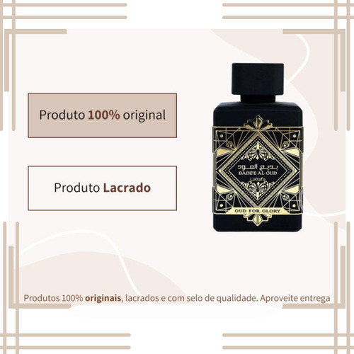 Perfume Oud For Glory Lattafa 100ml Eau De Parfum Original