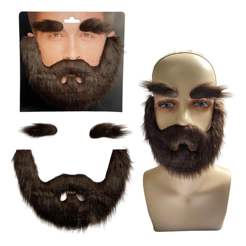 Juego De Barba Y Cejas Falsas, Accesorios De Marrón
