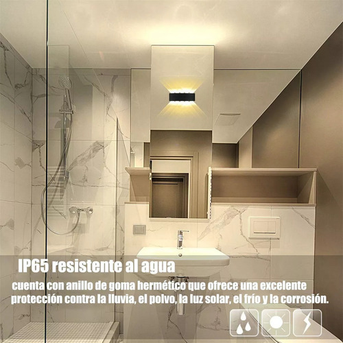 Lámpara Led De Pared Moderna De Luz Cálida 10w Para Exterior