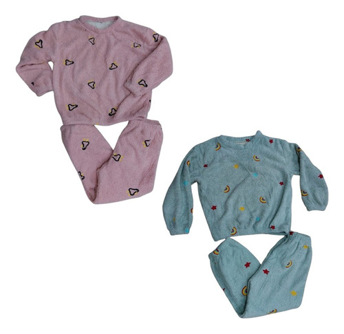 Pijama 2 Piezas De Peluche Con Corderito