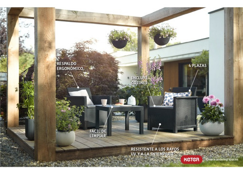 Set De Patio Emma Balcony Keter 3 Piezas Muebles De Jardin