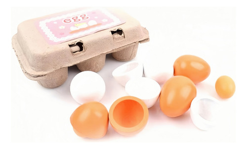 Juego De Huevos De Madera Para Niños De 6 Piezas