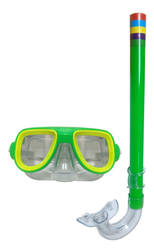 Snorkel E Máscara Para Mergulho Belfix 39800 Verde