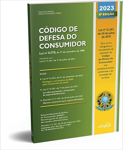 Código De Defesa Do Consumidor - 2023 - Atualizado até lei nº14181