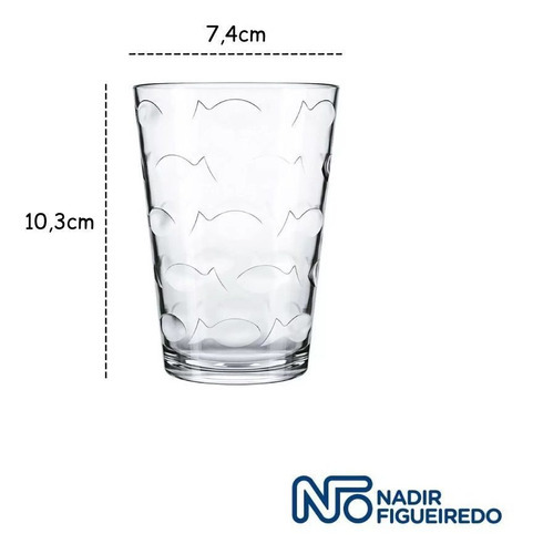 Jogo De Copos De Vidro Nadir Laguna Suco 265ml Caixa Com 12