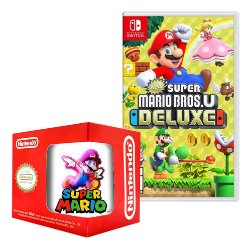 New Super Mario Bros U Deluxe Nintendo Switch Y Taza 1