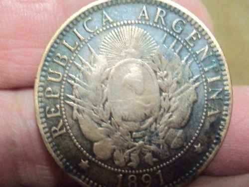 Moneda Argentina 2 Centavos 1891 Ref (a 81) (Usado)