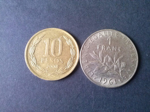 Moneda Francia 1 Franco 1961 Níquel (c35)