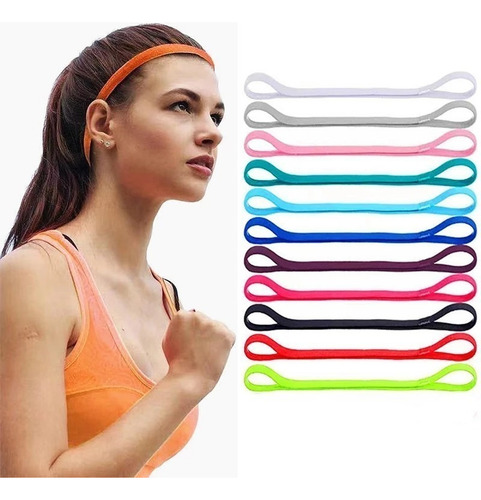 Faixa De Cabelo 12pcs Com Silicone Antiderrapante