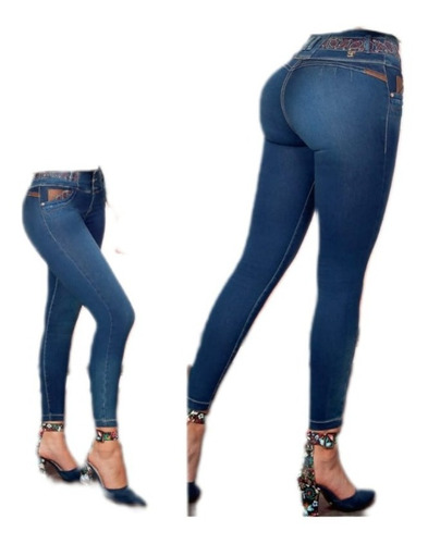 Jeans Levantacola 100% Originales Colombianos Bordado