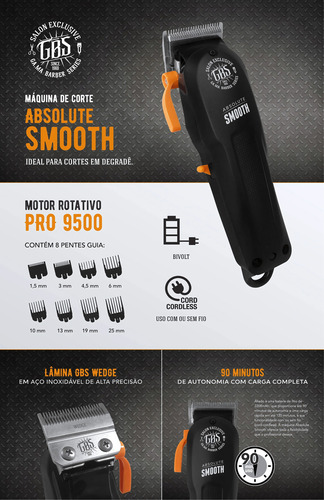 Maquininha Cabelo Barba Sem Fio Bivolt Barbeiro Profissional