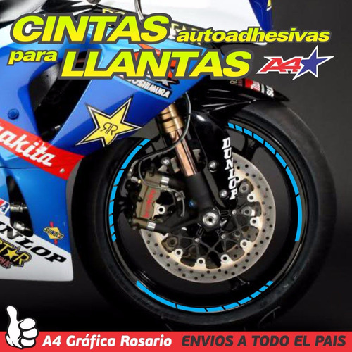 Calcos Llantas - Cintas Autoadhesivas Para Motos Y Autos