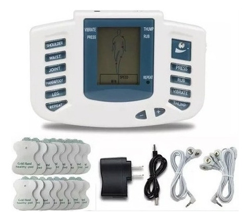 Digital Tens Aparato Fisioterapia Masaje 16 Electrodos