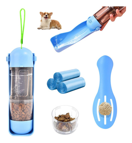 Botellas De Agua Para Perros,3 En 1 Dispensador Portátil