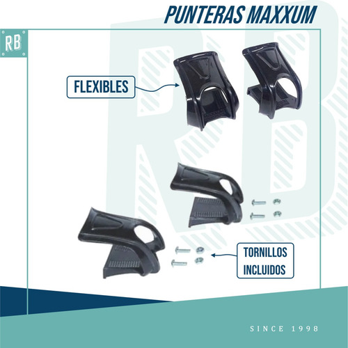 Imagen 2 de 10 de Punteras Pedales Bicicleta Maxxum Uso Sin Correa Nylon